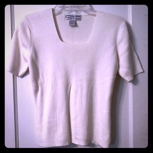 *SOLD* Dress Barn Short Sleeve Pointelle Sweater